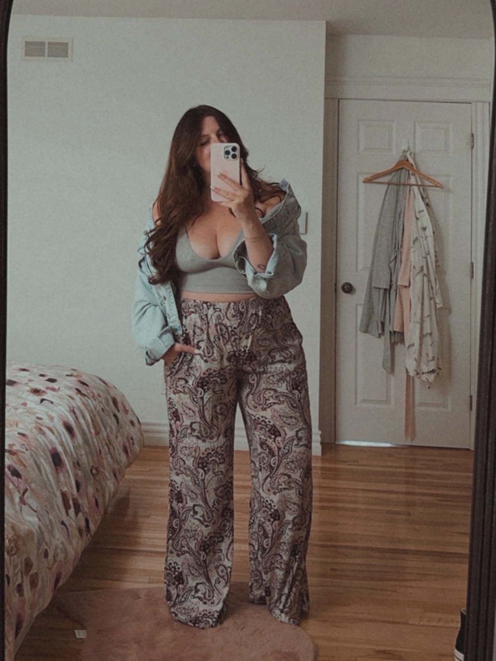 Fashion Nova Paisley Wide Leg Pants | Boho Flowy Palazzo Pants | Size L